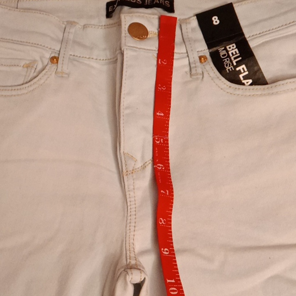 Express Bell Flare Mid Rise Jeans 👖 NWT - Picture 10 of 14